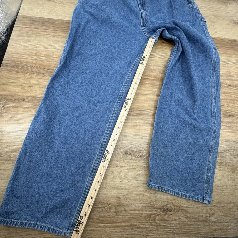 Carhartt Baggy B13 STW Blue Denim Carpenter Pants Original Dungaree Mens 46x34‎ - Picture 6 of 6